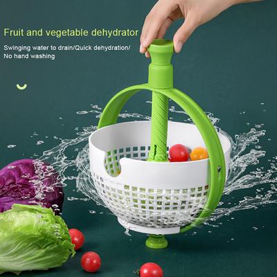 Вращающаяся корзина для сушки, многофункциональная миска для чистки фруктов, вращающаяся сушилка для фруктов и овощей, кухонная мойка, коллектор для еды, сушилка для фруктов