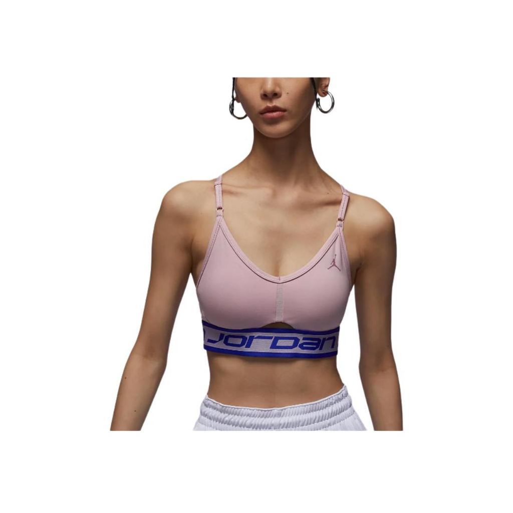 Jordan Indy Low-Intensity Support Letter Comfortable Sports Bra Women Underwear Pink-Purple-Red Harmony-Blue Gray-Purple-Red FB4096-513