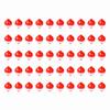 50pcs Fishing Bobbers 1 Inch Snap On Float Red and White Bobbers Push Button Round Buoy Floats Fishing Tackle