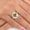 Natural Green Amethyst Gemstone 925 Sterling Silver Jewelry Handmade Ring Gift RR-28-12