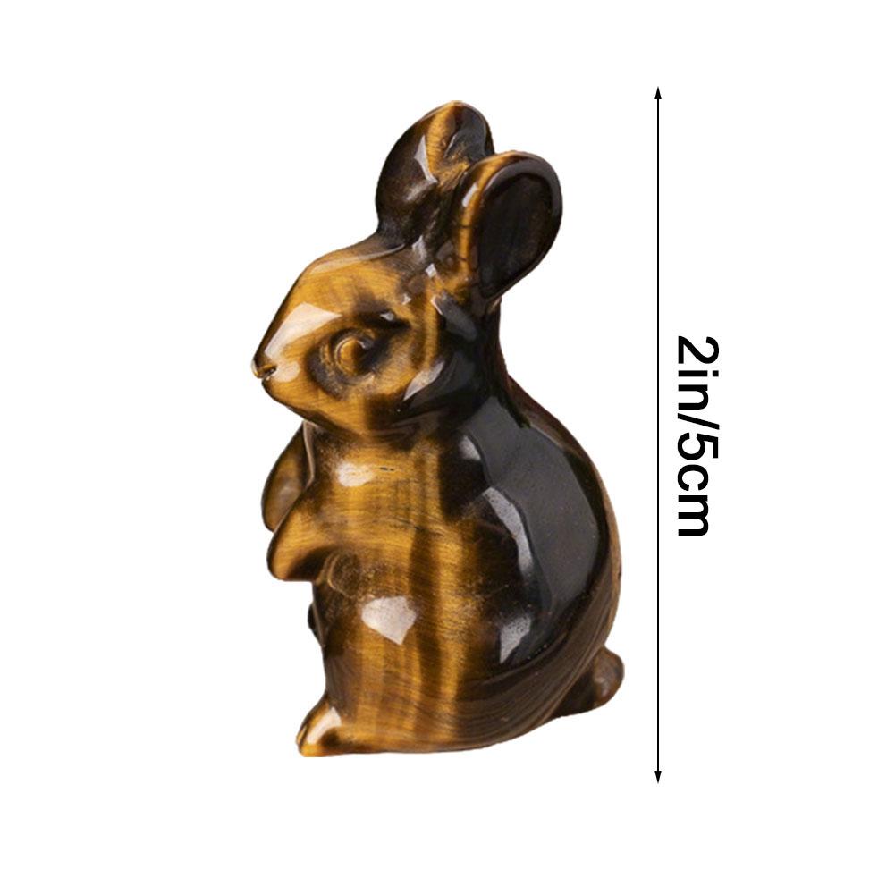 Фигурка кролика, вырезанная из натурального камня, исцеляющий кристалл, аметист, энергетический кварц, статуэтка животного, кролик, вырезанный по чакрам, фигурка животного кролика