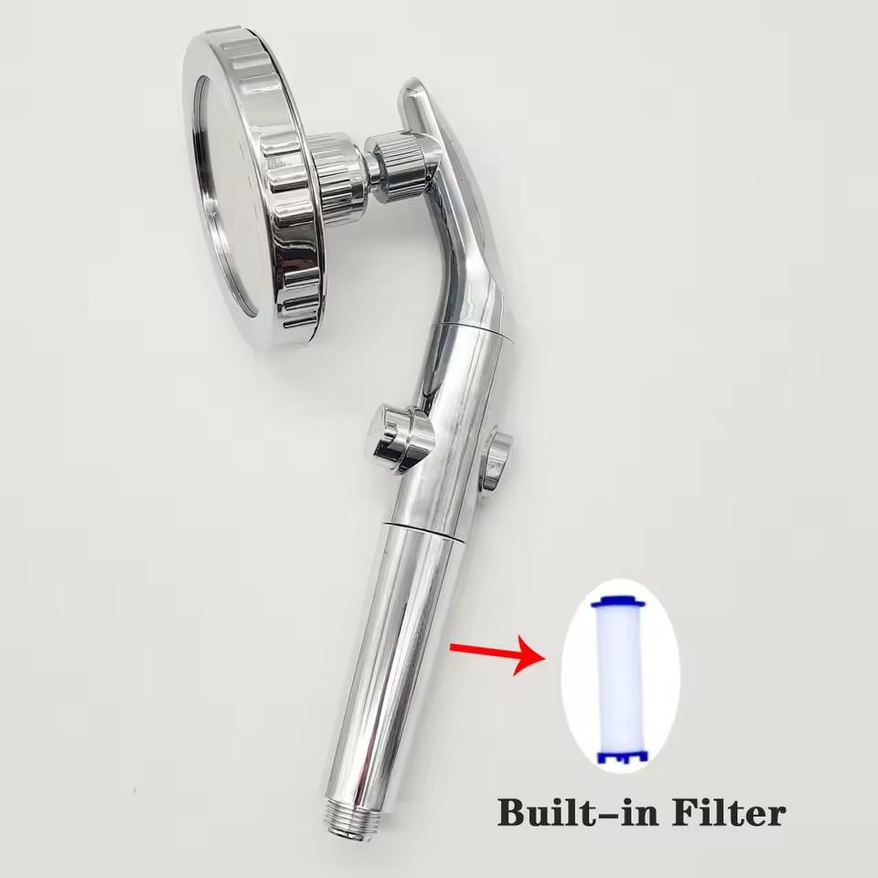 Big Panel Pressurized Shower Head Hand Spray/Top Spray Dual-Purpose Showerhead High Pressure One-Key Stop Water Bathroom Shower