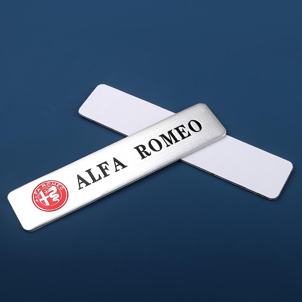 1pc 3D Aluminum Badge Car Body Decor Sticker For Alfa Romeo Giulietta GT 159 147 156 Mito Brera Giulia F1 Stelvio Volante CloverXS7