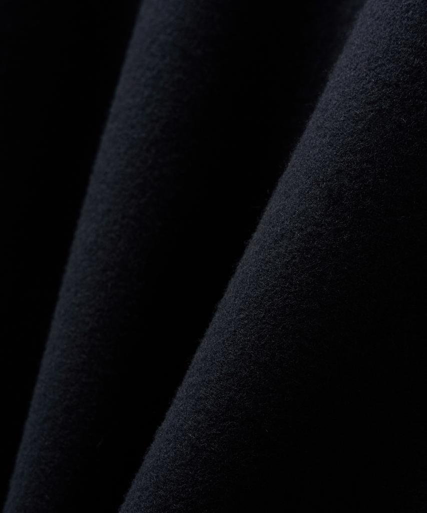 Satur (W) Hooded Wool Blend Duffle Half Coat Navy