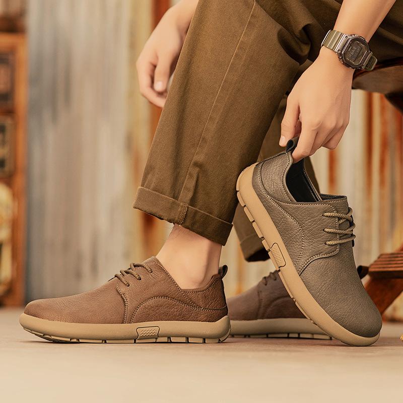 Обувь новая зимняя британский ретро кожаная business casual кеды скейтерская обувь с широкой носочной частью для ежедневной носки кожаная обувь