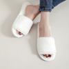 Winter Women Fur Slippers Fashion Plush Shallow Mouth Indoor Outdoor Flip-flop Casual Bedroom Solid Color Flat Shoes