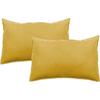 Set of 2 Palace Pillowcases Pure Washed Cotton Dyed 63 Threads/cm² South Wind - Palace Curry - Set of 2 Pillowcases 50 X 70 Cm