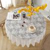 Lace Flower Circular Table Cloth White Round Table Cover Tea Dinning Hollow Style Wedding Home Decor Washable Tablecloth