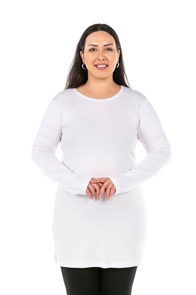 Women's Style Big Size Body Plus Size Round Neck Long Sleeve Viscose Long Mink Body