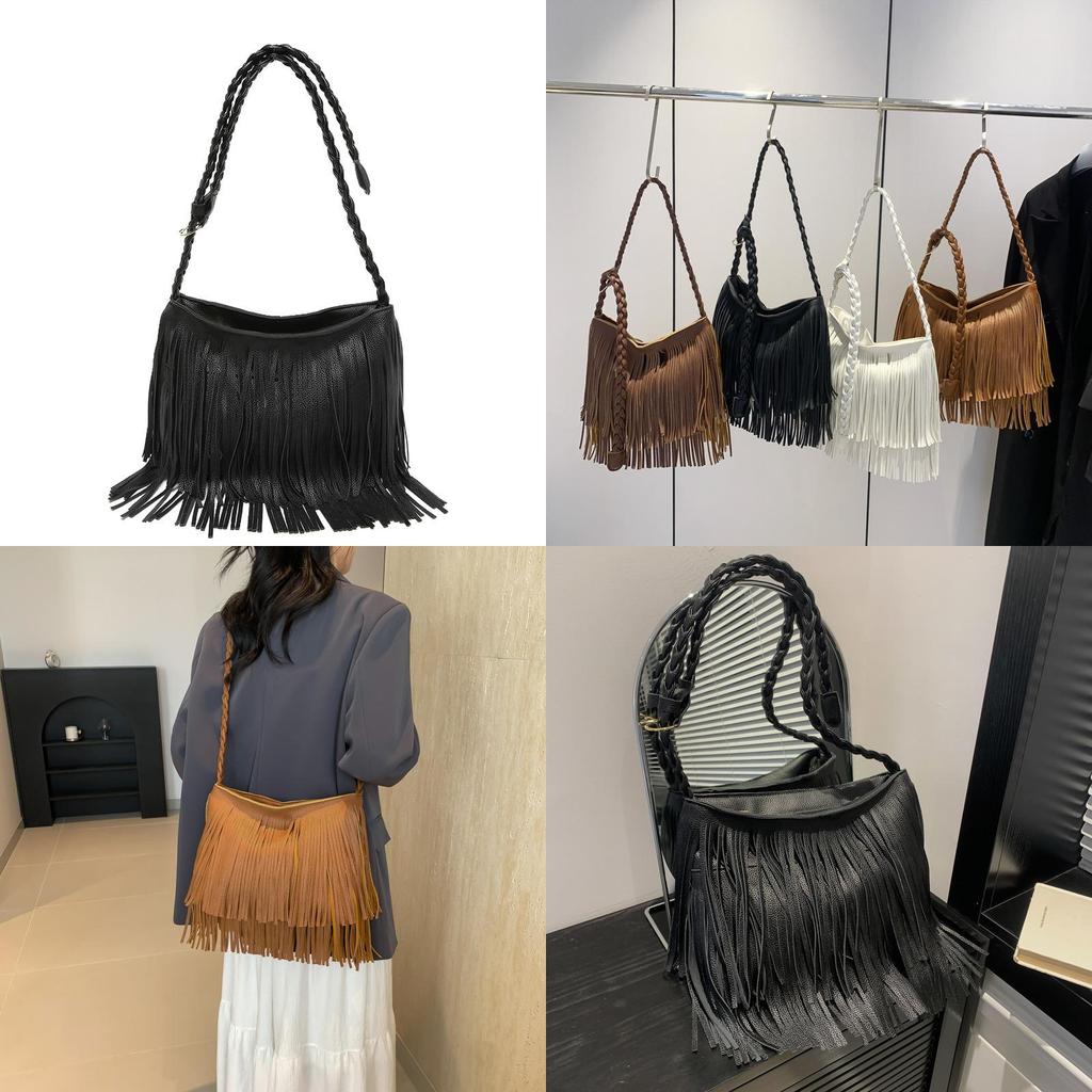 Spacious Trendy Fringed Womens Bag Stylish Korean Design For Summer 2024 Versatile Shoulder And Crossbody Use