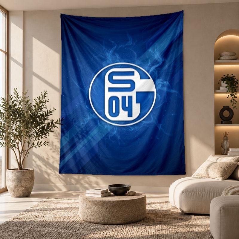 Decorative Tapestry,Schalke 04 Printed Wall Art, Lightweight Wall Hanging For Bedroom Background