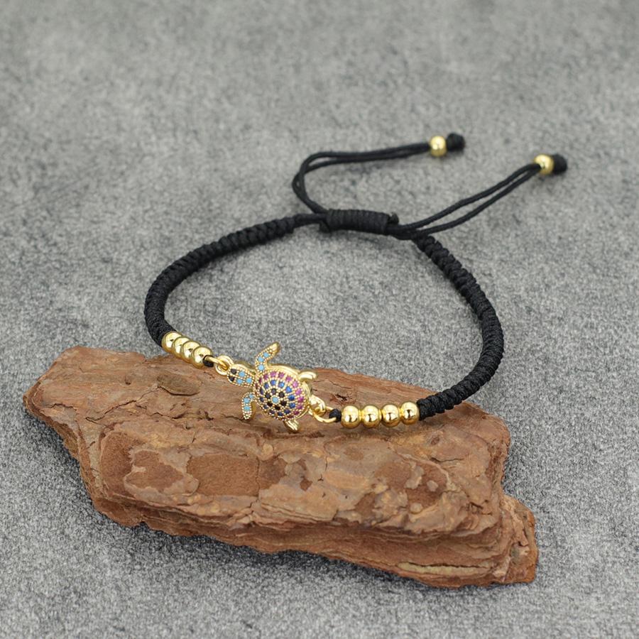 Noter New Luxury Turtle Bracelet Men Women Handmade Weaven Adjustable Lucky Black Red String Braslet Distance Couple Braclet