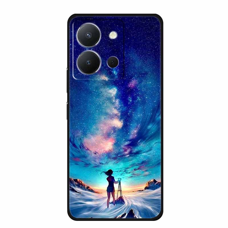 Чехол для телефона Vivo Y36 4G Задняя крышка 6.64" Ударопрочный Черный Силикон Мягкий Funda Для Vivo Y36 Чехол Coque Для VivoY36 Y 36