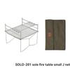 CAMPINGMOON Small Stainless Steel Solo Stove Winter Fire Pit With J-Shaped Grill Net Foldable And Portable Barbecue Grill