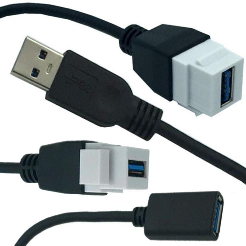Кабель с разъемами Keystone USB 3.0 с повышенной прочностью для долгой и надежной работы, для аккуратной и эффективной установки 7,87 дюйма
