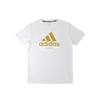 Logo Print Round Neck Sports Casual Short Sleeve T-Shirt Men Tops White ADICTJ-WG