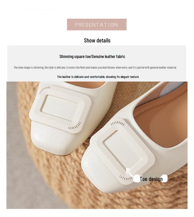 Женские слипоны из натуральной кожи: Универсальные, с низким вырезом, квадратным носком, мягкой подошвой, больших размеров 41-43, коллекция 2025.