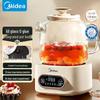 Midea Умный чайник для здоровья и чая, полностью стеклянный, с китайской вилкой (адаптер в комплекте)