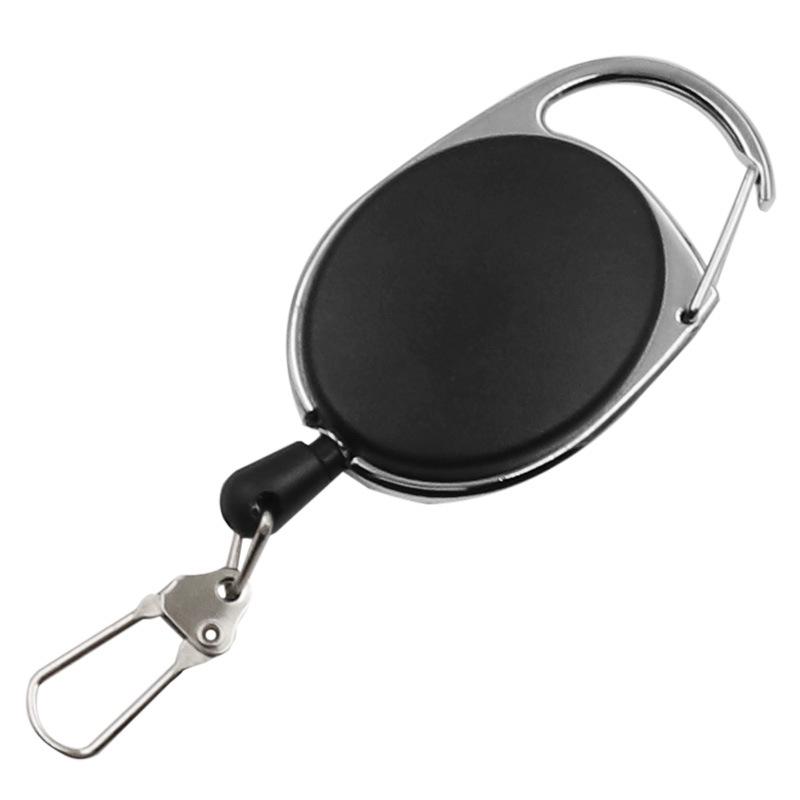 Retractable Keychain Badge Holder with Anti-Lost Lanyard and Easy Pull Buckle