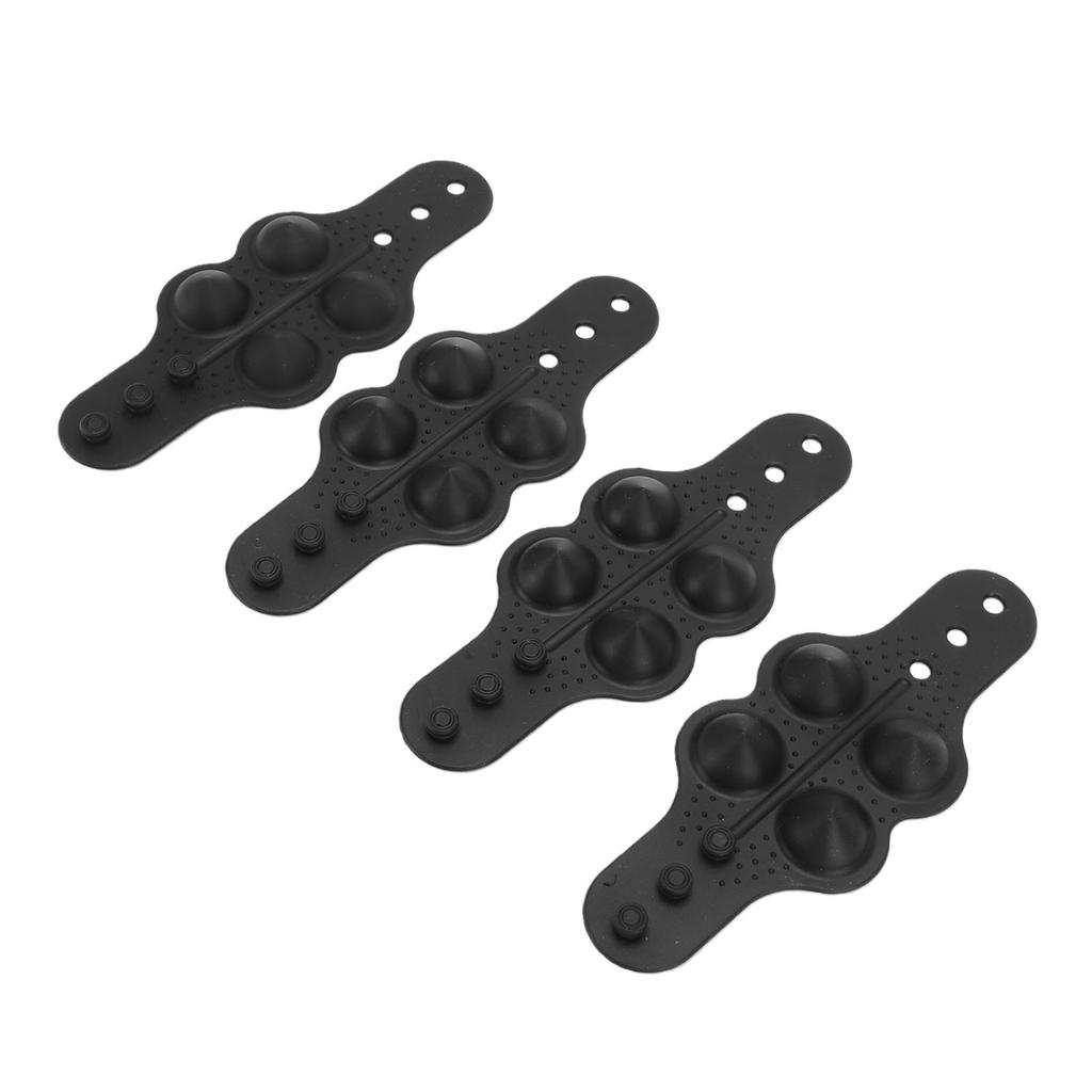 4pcs Steering Wheel Cover Massager Steering Wheel Center Marker Massage Grip Anti Slip Silicone Car Interior