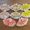 Pretty Princess Dress Floral Lace Doll Accessories  for West Highland Labubu