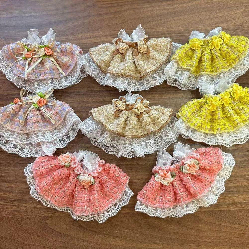 Pretty Princess Dress Floral Lace Doll Accessories  for West Highland Labubu