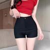 Женские черные летние шорты с высокой талией, утягивающие, 2025