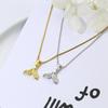 Korean Style Simple Silver-Plated Fishtail Pendant Necklace for Women