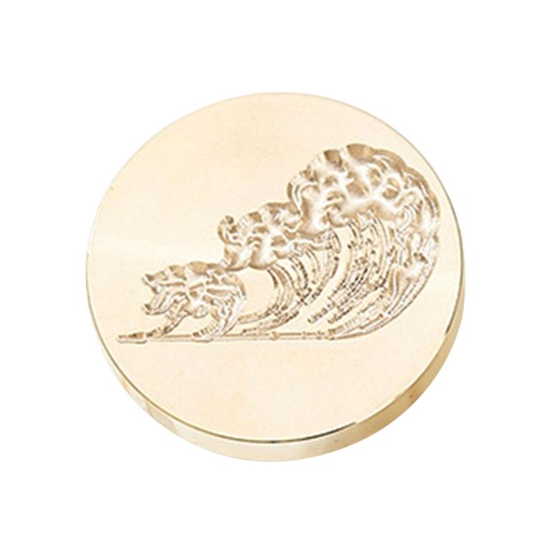 Волнистая текстурированная головка штампа для восковой печати Металлическая головка штампа для воска для валентинки, открытки на день рождения, приглашений, конверта