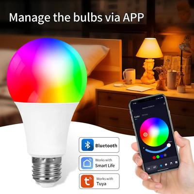 TUYA Bluetooth Smart LED Light Bulb E27 18W Dimming Light Bulb Timer Voice Control Led Lamp Support Alexa Google Home Alice
