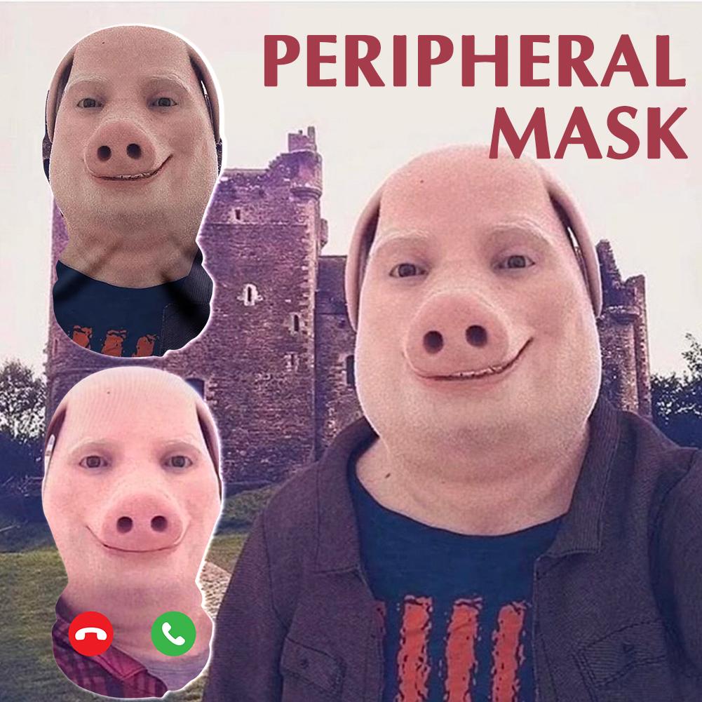 2PCS For John Pork Is Calling Interesting 3D Printed Seamless Mask John Pork Smiling Cosplay Facial Mask Party Cosplay Props