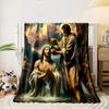 Jesus Baptism Scene Blanket  Printed Blanket for Living Room Bed Couch lunch break Soft Cozy Blanket for Friend's festival Gift