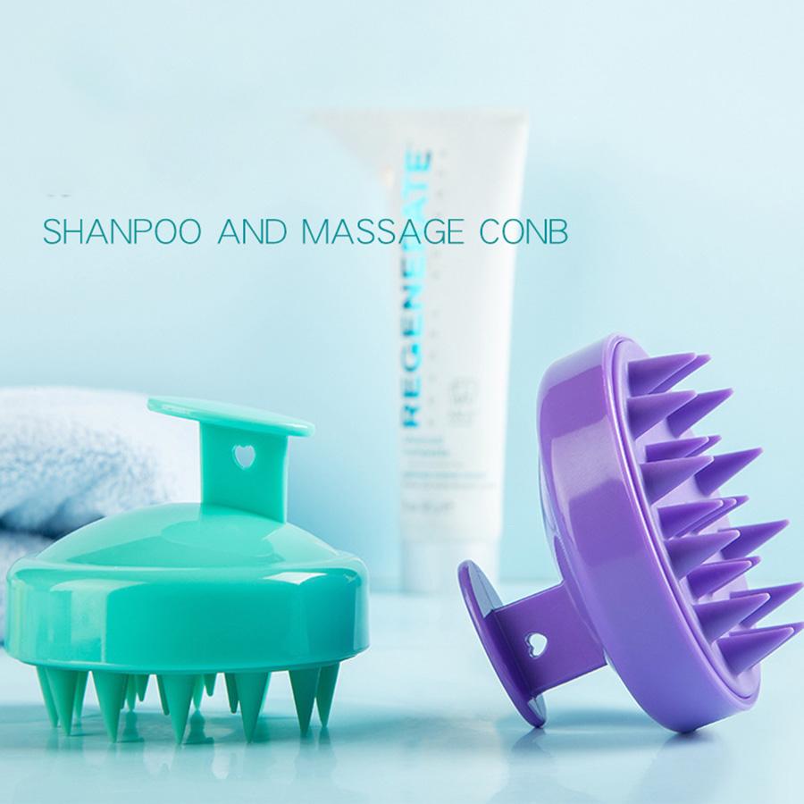 Multifunctional Silicone Scalp Massage Comb Shower Brush Mini Head Meridian Massage Wash Clean Care Hair Tool Brush