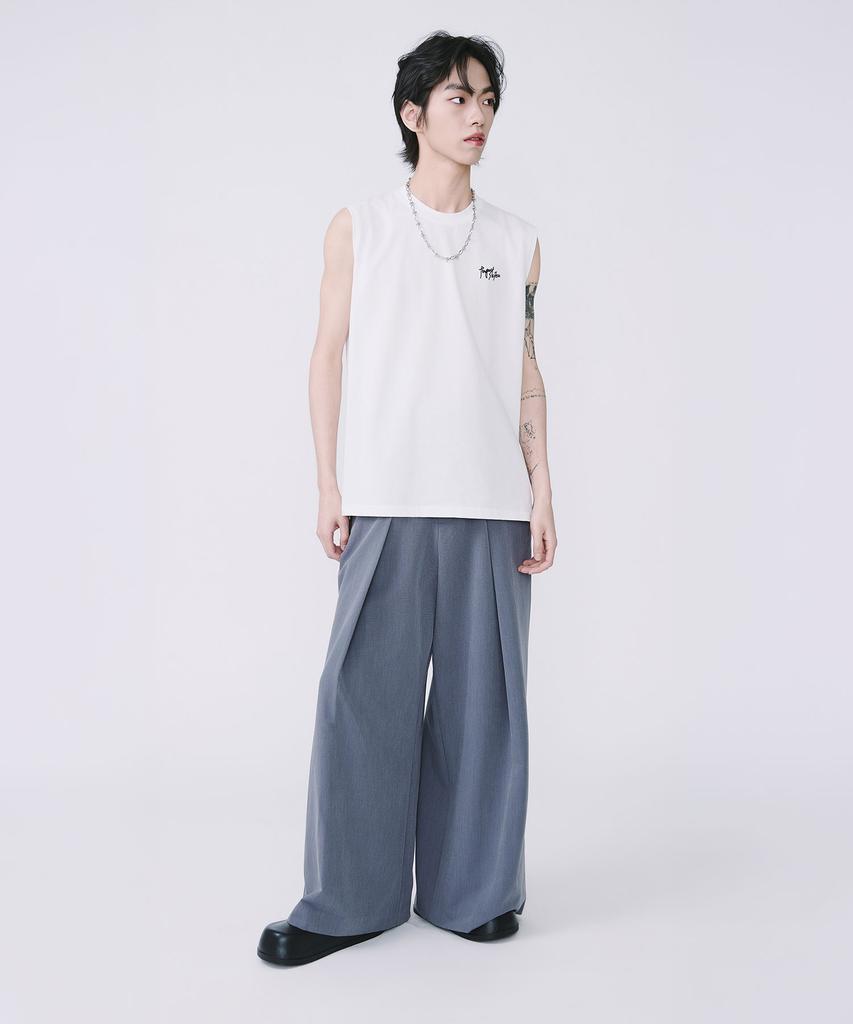 TEN PAST SEVEN Wide Tuck Slacks (2 Colors)