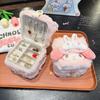 Шкатулка для украшений My Melody с дизайном в виде розовой мультяшной овечки для путешествий и хранения