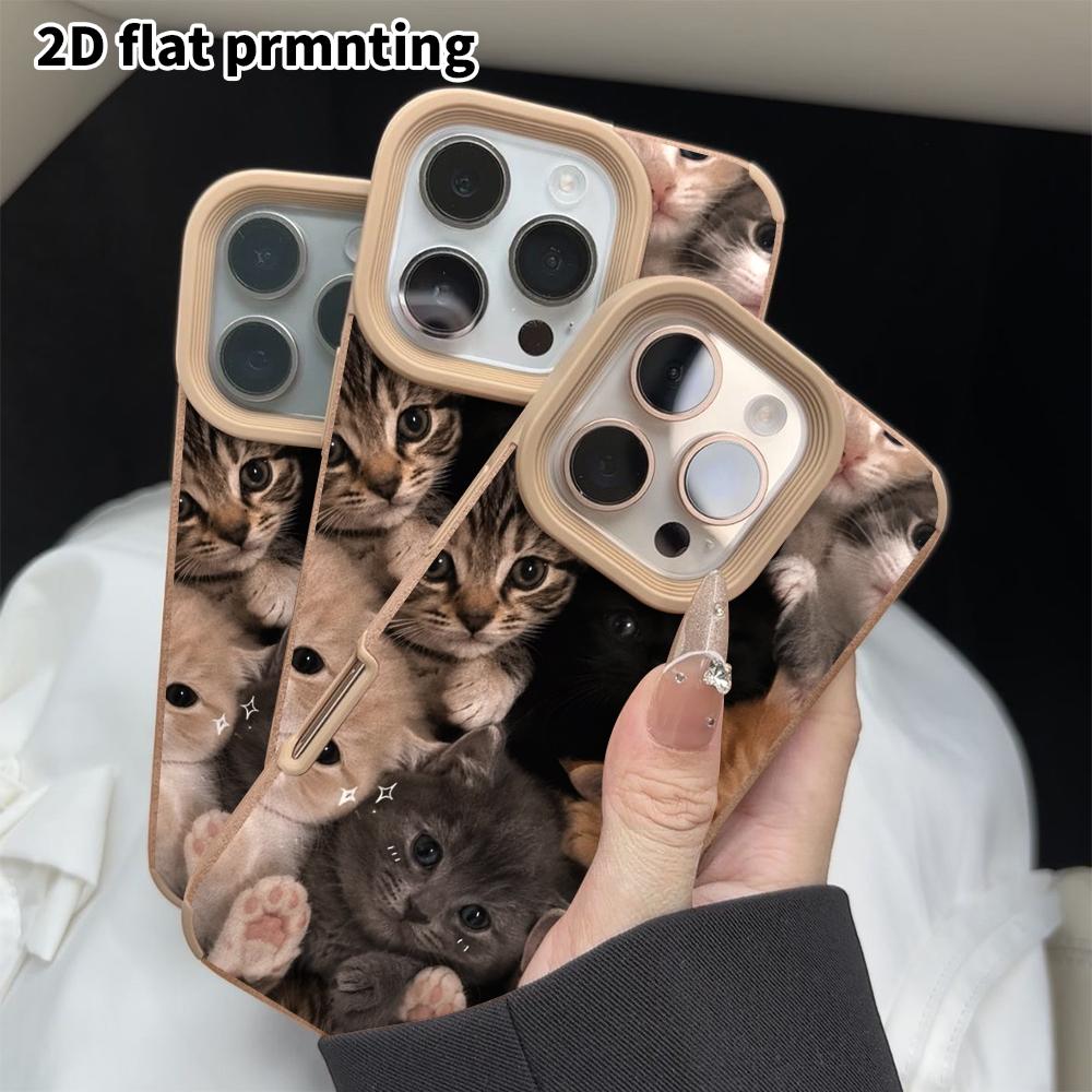 Phone Case: 2D flat lambskin suitable for iPhone 18 17 16 15 14 13 Pro film protective case,lively and cute, Christmas and Halloween gift