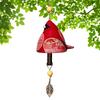 Cute Wind Bell Hanging Ornaments Bird Bell Chimes Hanging Rustic Wind Chime for Wall Window Door Housewarming Gift
