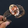 Laguna Lace Agate Gemstone Pure Copper Wire Wrapped Handmade Cuff/ Bangle Jewelry