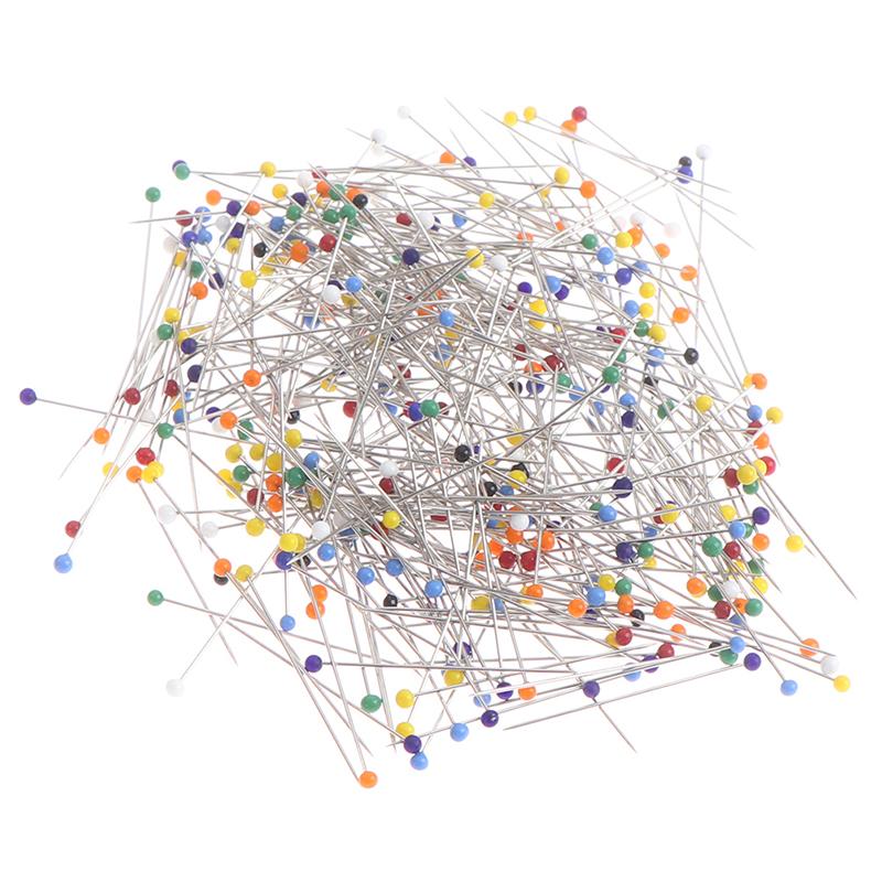 Швейные булавки 38 мм со стеклянной шаровой головкой, штифты для выстегивания ювелирных изделий, швейный инструмент «сделай сам»