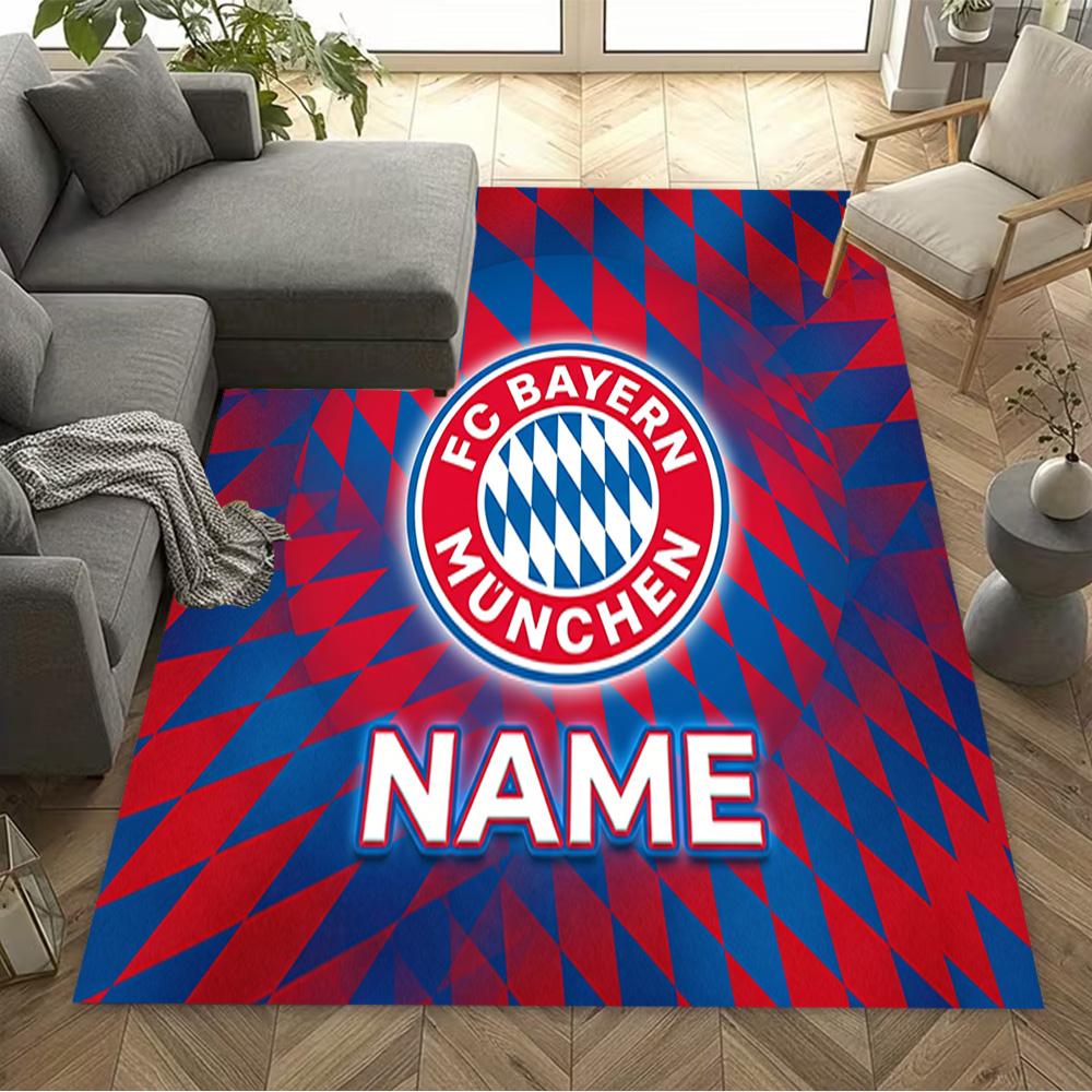 Bayern Munich Crest Carpet Perfect for Living Rooms Outdoor Playrooms Dining Room Anti-slip Rug Anime Office Decor Perfect Birthday/Christmas Gift Ide