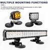 Work Lights Holder 2 Pieces, 3.46inch for Led Light Bar Headlamp Ultra-strong Magnetic Holder For Use On the Roof, the Hood with Rubber Seal