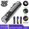 High-Intensity Black Aluminum Flashlight with Colorful Neon Light and Long Battery Life: Outdoor Multifunctional Torch