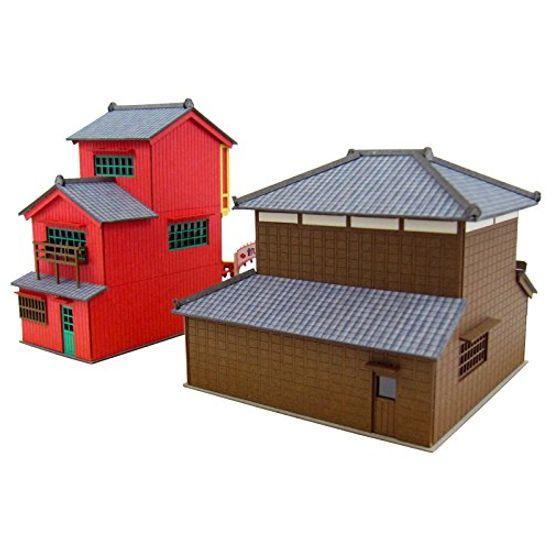 Sankei Miniatuart Kit Studio Ghibli Series Spirited Away Mysterious Scale Paper Craft Town-4 1/150 MK07-26