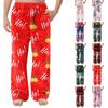 Men's Flannel Pocket Casual Pants, Printed Pocket Casual Pants, Home Sleeping Pants