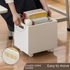Rolling Book Organizer for Under Desk with Casters And Handles