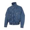 Unisex Retro Streetwear Oversized Cotton Jacket With Large Pockets Loose Fit Stand Collar Outerwear