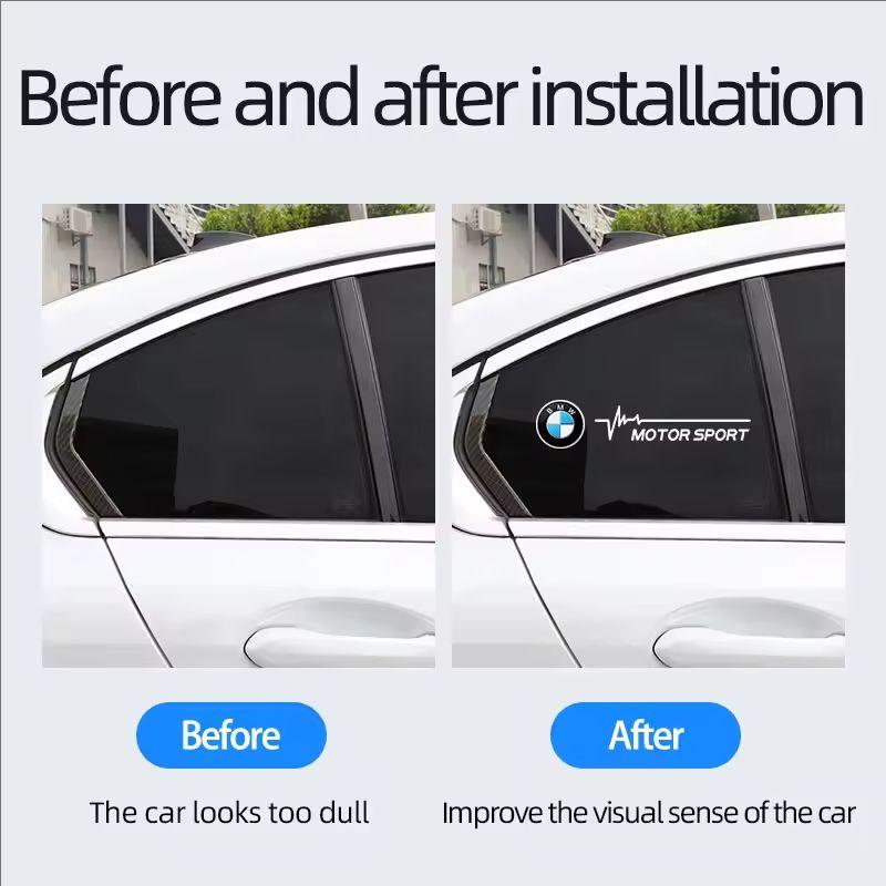 CTCE1 2Pcs Car Side Window Stickers Decals Accessories For BMW F30 F20 F10 F31 F11 F34 F01 F07 F12 F18 F32 F33 F35 F45 F46 F82 F85 G20