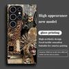 Закаленное стекло для телефона с леопардовым принтом, подходит для Samsung Galaxy S26 S25 S24 S23 S22 S21 S20 FE/Ultra/Plus, противоударное