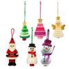 DIY Button Christmas Ornament Kit Stacked Colorful Buttons Christmas Snowman/Santa/Angel/Tree Craft Making Set for Holiday Decor