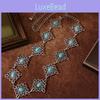 Traditional Chinese Knot Waist Chain With Metal Carving Turquoise For Occasions